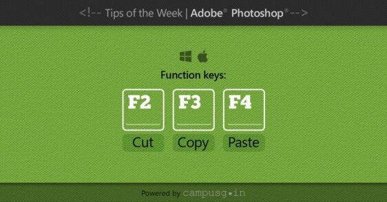 Photoshop shortcuts – Function keys