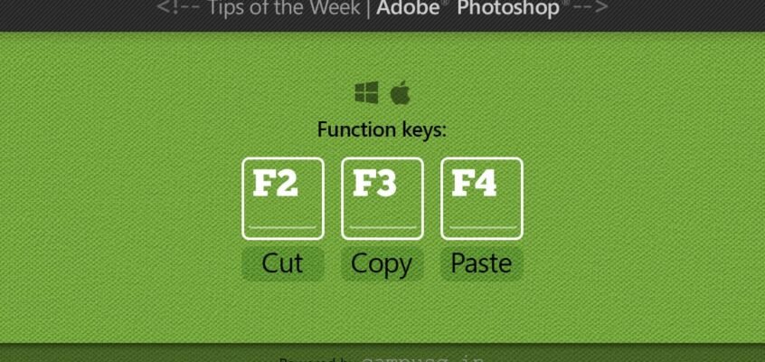 Photoshop shortcuts – Function keys
