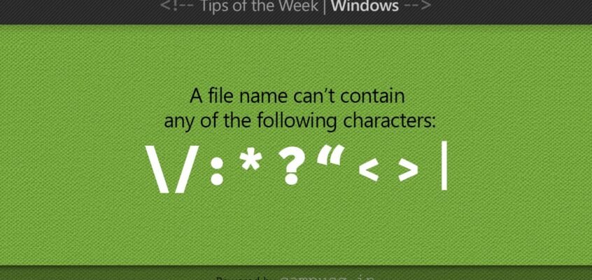 How to Name Files and Folders in Windows OS