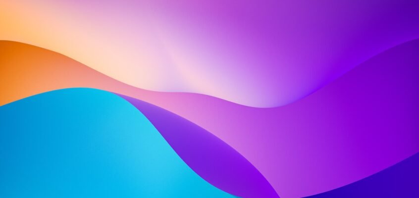 blue orange and yellow wallpaper